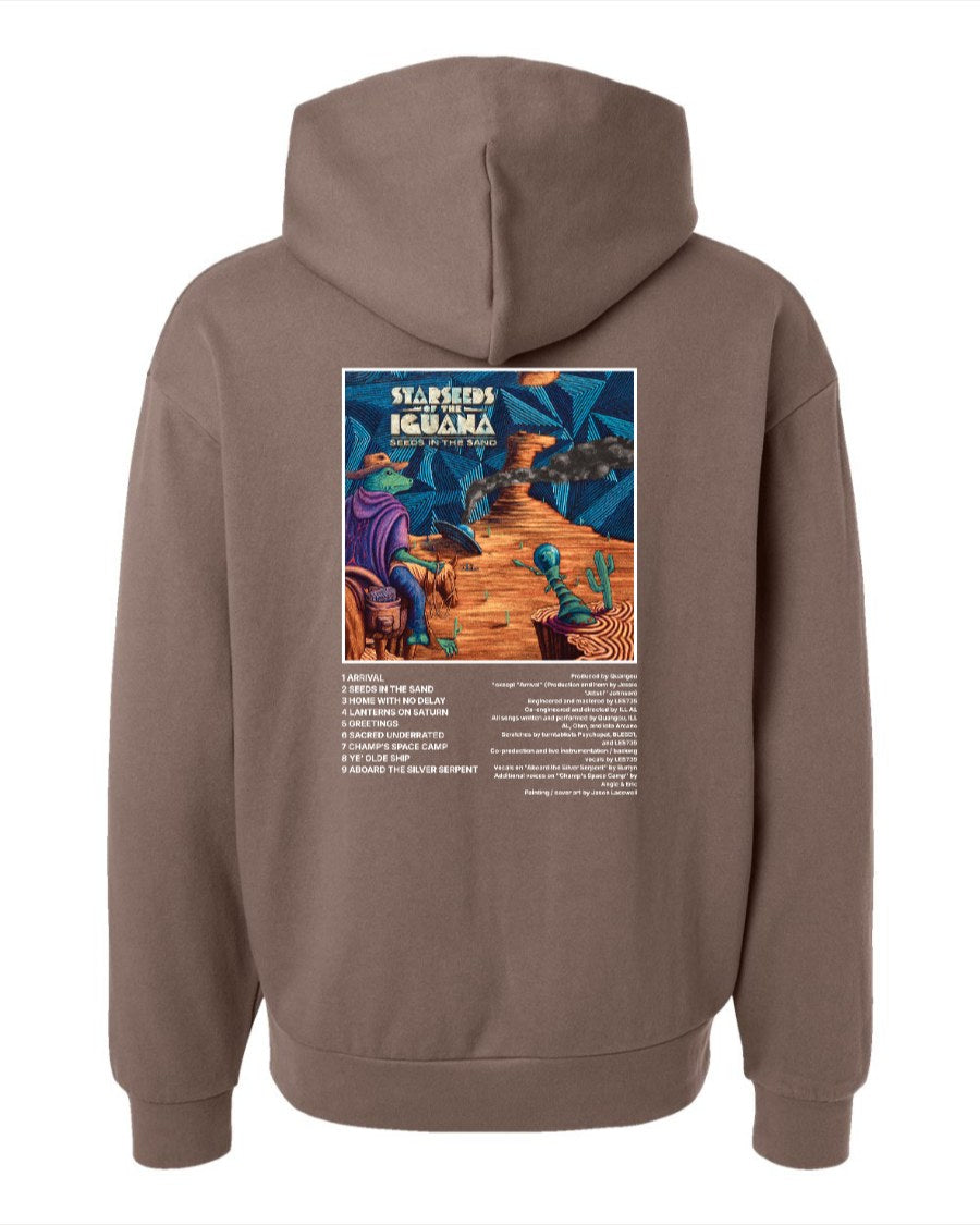 STARSEEDS OF THE IGUANA SEEDS IN THE SAND HOODIE